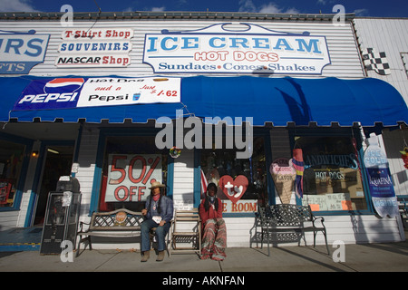 Souvenir Shop und Ice Cream Parlour. Watkins Glen, New York State, USA Stockfoto