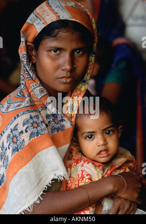 Mutter-Kind-Bangladesch Stockfoto