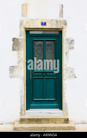 Traditionelle Tür Ile De Re France Stockfoto