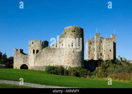 Irlands größte Burgruine, Trim Castle, County Meath, Irland, von Normannen erbaut Stockfoto