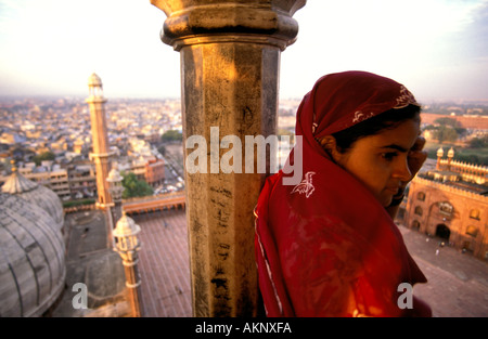 Neu-Delhi die Moschee Jama Majid Stockfoto