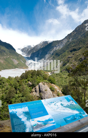 Aussichtspunkt in Richtung Franz Josef Glacier, Südinsel, Neuseeland Stockfoto