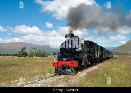 Die Kingston Flyer Dampfzug Toren Kingston, in der Nähe von Queenstown, Südinsel, Neuseeland Stockfoto