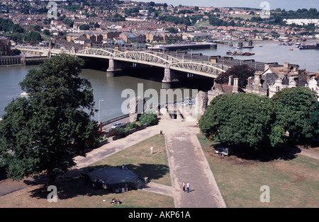 Ansicht von Rochester und der Fluss Medway Kent, England UK Stockfoto