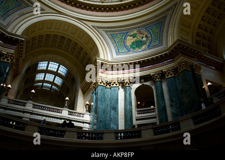 Interieur, Kapitol Gebäude, Madison, Wisconsin. Stockfoto