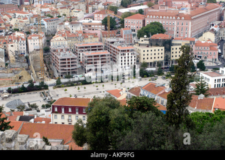 Blick auf Lissabon Portugal vom Castelo de Sao George Stockfoto