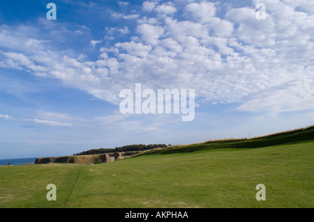 Blick vom Tantallon Castle in der Nähe von North Berwick in East Lothian, Schottland alten Hochburg der Douglas-clan Stockfoto