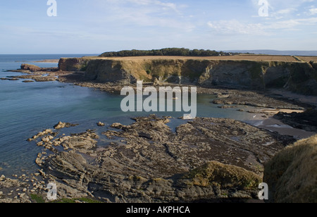 Blick vom Tantallon Castle in der Nähe von North Berwick in East Lothian, Schottland alten Hochburg der Douglas-clan Stockfoto