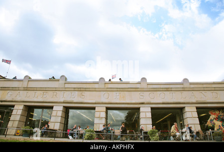 Das Café von der National Gallery in Princes Street garden Edinburgh, Schottland Stockfoto