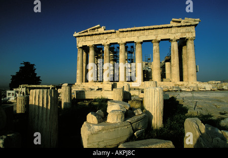 Athen Parthenon-Tempel auf der Akropolis Stockfoto
