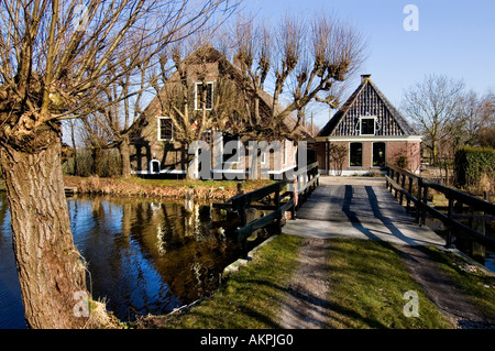 Bauernhof in der Nähe von Leiden Zoeterwoude Südholland europäischen Westeuropa Niederlande Nederland Niederlande Holland Stockfoto