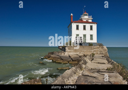 Fairport Harbor West Leuchtturm auf dem Eriesee in Fairport Harbor Ohio Stockfoto