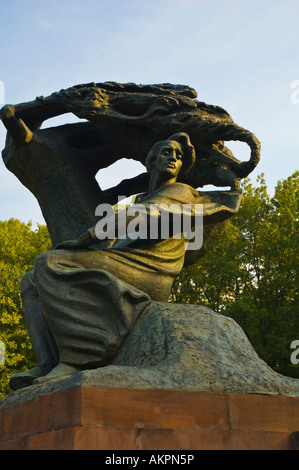 Statue von Frederic Chopin Lazienki Park Warschau Polen Europa Stockfoto