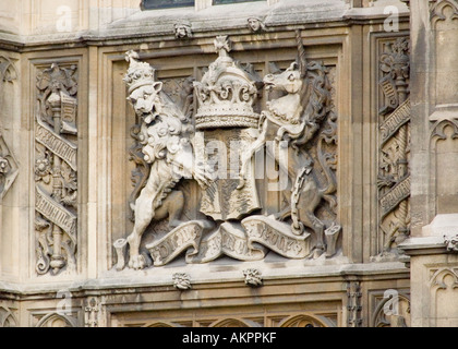 Architektonische Details von den Houses of Parliament in London Westminster. Stockfoto