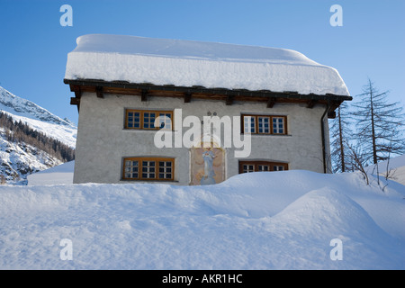 Schweiz Kanton Tessin Maggia Tal Valle Maggia der Walser Dorf von Bosco Gurin Stockfoto