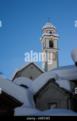 Schweiz Kanton Tessin Maggia Tal Valle Maggia der Walser Dorf von Bosco Gurin Stockfoto