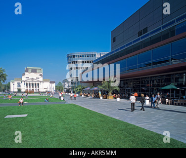 Theater Und Philharmonie, Deutsche Oper bin Rhein, Stadtpalais, Neue Mercatorhalle, Neue Mitte in Duisburg, Rhein, Ruhrgebiet, Nordrhein-Westfalen Stockfoto