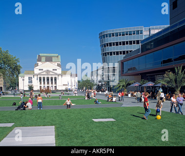 Theater Und Philharmonie, Deutsche Oper bin Rhein, Stadtpalais, Neue Mercatorhalle, Neue Mitte in Duisburg, Rhein, Ruhrgebiet, Nordrhein-Westfalen Stockfoto