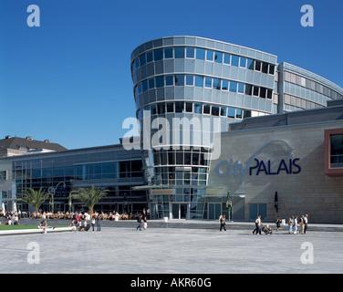 Stadt Palais, Neue Mercatorhalle, Neue Mitte in Duisburg, Rhein, Ruhrgebiet, Nordrhein-Westfalen Stockfoto