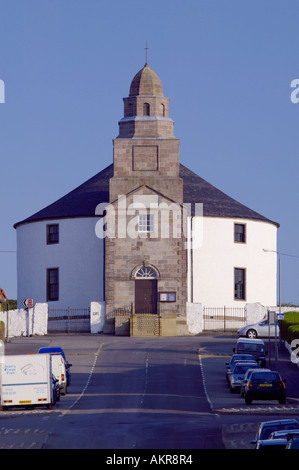 Die Runde Kirche von Bowmore, Isle of Islay, Argyll und Bute, Schottland. Stockfoto