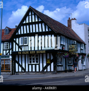 Ye Olde Red Horse Gastwirtschaft in Evesham Worcestershire England Stockfoto