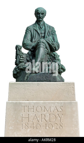 Statue von Thomas Hardy in Dorchester, Dorset, England UK Stockfoto