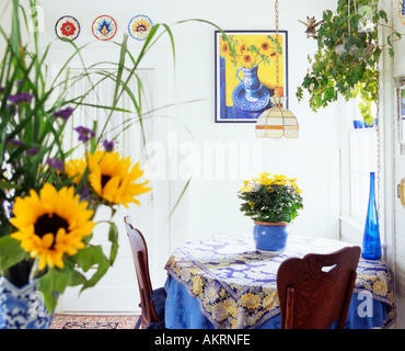 Essecke in einem Land Stil Bauernhaus Stockfoto