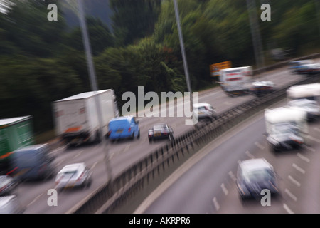 Ausfahrt 18 von der M25 in der Nähe von Chorleywood Hertfordshire United Kingdom Stockfoto