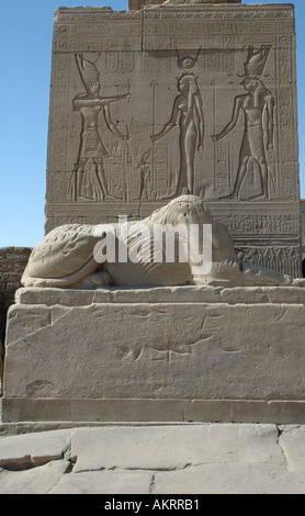 Denderah Tempels Schnitzereien Ägypten 2 Stockfoto