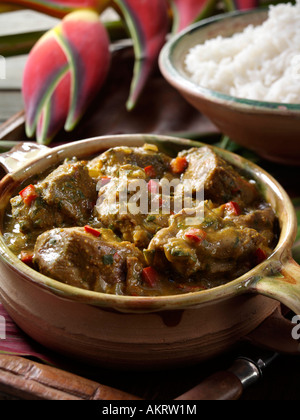 Eine Schüssel mit karibischen Ziege curry redaktionelle Essen Stockfoto