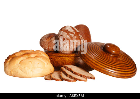 Verschiedene Sorten Brot, Nahaufnahme Stockfoto