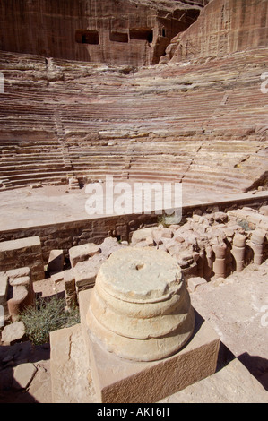 Jordanien, Petra, Nabatäisch Theater. Stockfoto