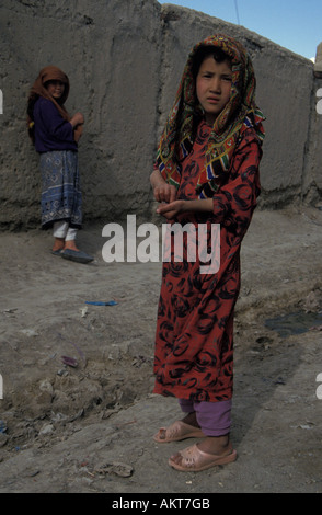 Hazara Mädchen in street Kabul Afghanistan Stockfoto