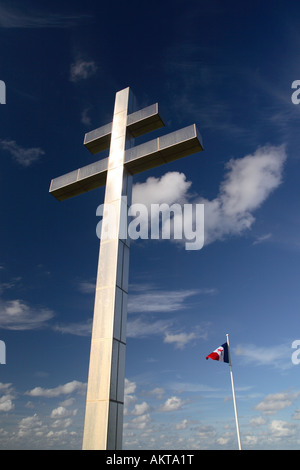 Ein Denkmal für die freien französischen Armee am Juno Beach in der Normandie, Nordfrankreich Stockfoto