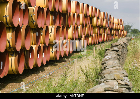 bereit, auf eine massive neue Gaspipeline-Projekt von Ost zur Westküste zur Sicherung der künftigen Gas verlegt werden Rohre liefern vom Kontinent Stockfoto