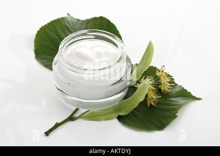 Lime Blossom Creme, close-up Stockfoto