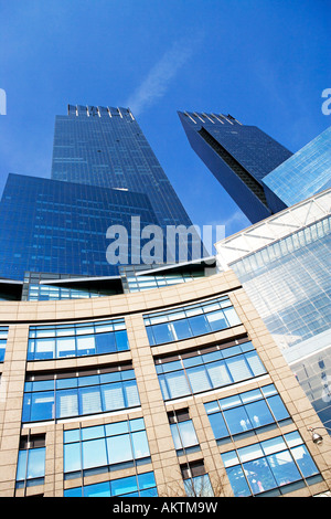 Gebäude in Columbus Circle manhattan Stockfoto