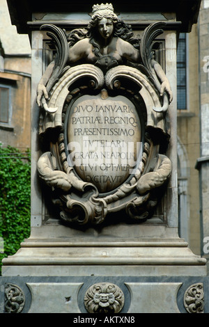 Neapel Italien der Guglia di San Gennaro auf Piazza Riario Sforza Stockfoto