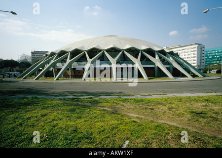 Rom. Italien. Palazzetto dello Sport, (1956-57), entworfen von Pier Luigi Nervi und Annibale Vitelozzi für die Olympischen Spiele 1960. Stockfoto