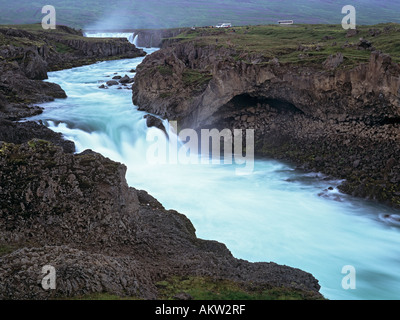 GODAFOSS Wasserfall Godafoss Islands oder "fall der Götter" am Skjalfandafljot river Stockfoto