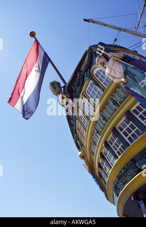 Heck des Schiffes Amsterdam im maritime Museum in Amsterdam Stockfoto