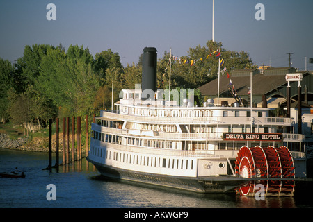 Kalifornien, Sacramento, Delta King Steamboat Stockfoto