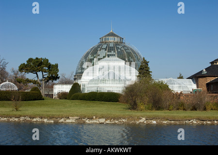 Die Anna Scripps Whitcomb Conservatory, Belle Isle, Detroit, Michigan, USA Stockfoto