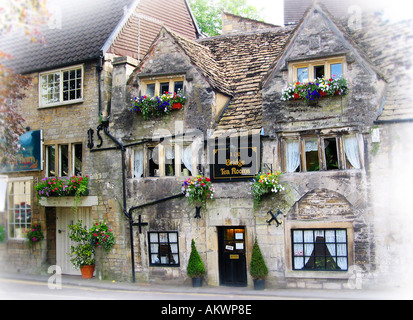 charmantes Café, The Bridge Teestuben Bradford on Avon-Wiltshire England Stockfoto