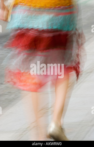 Mode, Kleid in Bewegung Stockfoto