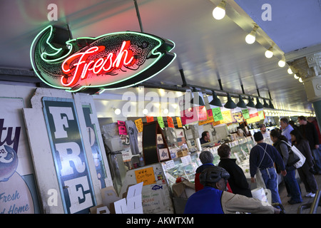 Fischmarkt in Seattle Washington Stockfoto