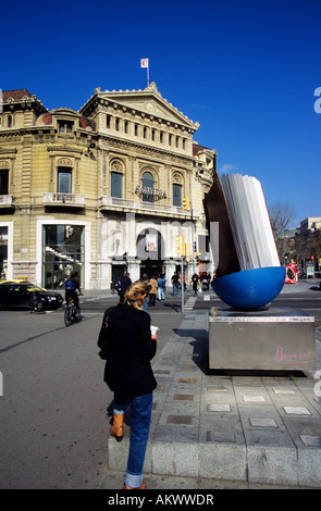 Spanien, Barcelona, Comedia Kino an der Ecke der Gran Via de Les Corts Catalanes und Passeig de Gracia Stockfoto