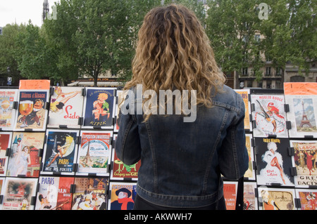 Frankreich, Paris, Souvenir Postscards, Rive Gauche Stockfoto