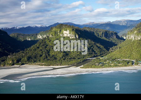 Punakaiki Paparoa Nationalpark Westküste Südinsel Neuseeland Antenne Stockfoto