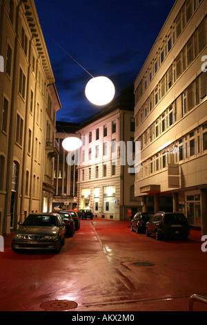 Revitalisierung der verfallenen St. Galler Innenstadt "Bleicheli": Architekt Carlos Martinez und Künstlerin Pipilotti Rist haben Cre Stockfoto